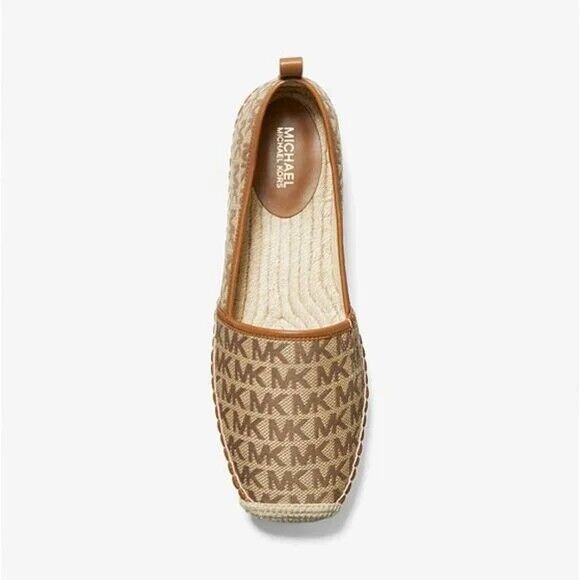 Lenny Logo Jacquard Slip-On Espadrille - Beige/Ebony - 11
