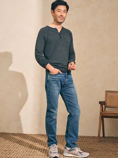 Cloud™ Long-Sleeve Henley - Charcoal Heather - M