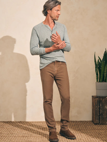 Cloud Long-Sleeve Henley - Light Grey Heather - L