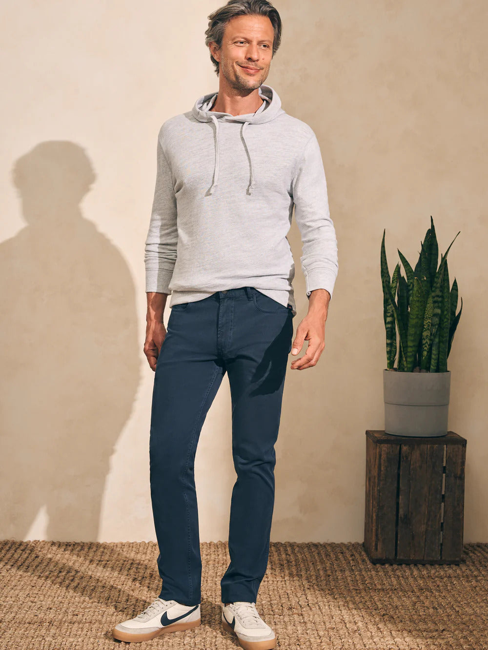 Slub Cotton Hoodie - Light Grey Heather - M