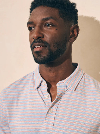 Movement™ Short-Sleeve Polo - Horizon Line Stripe
