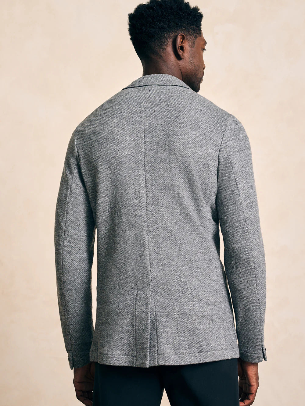 Inlet Knit Blazer  - Medium Grey Melange - L