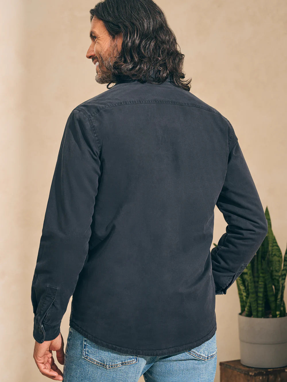 Stretch Blanket Lined CPO  - Washed Black
