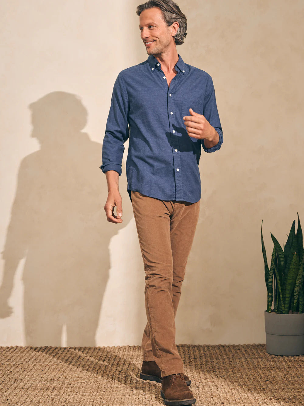 Stretch Oxford Shirt 2.0  - Navy - L