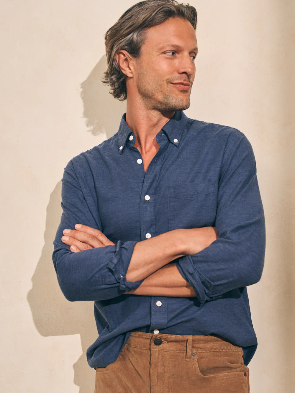 Stretch Oxford Shirt 2.0  - Navy - L