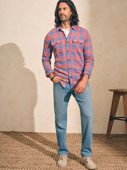 Legend™ Sweater Shirt  - Rose Blue Check - M
