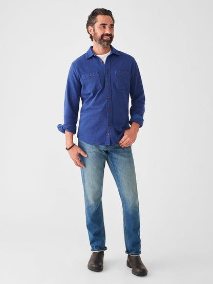 Knit Alpine Shirt - Bright Blue Heather - L
