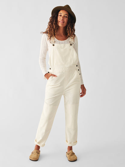 Patch Pocket Cord Overall  - Egret