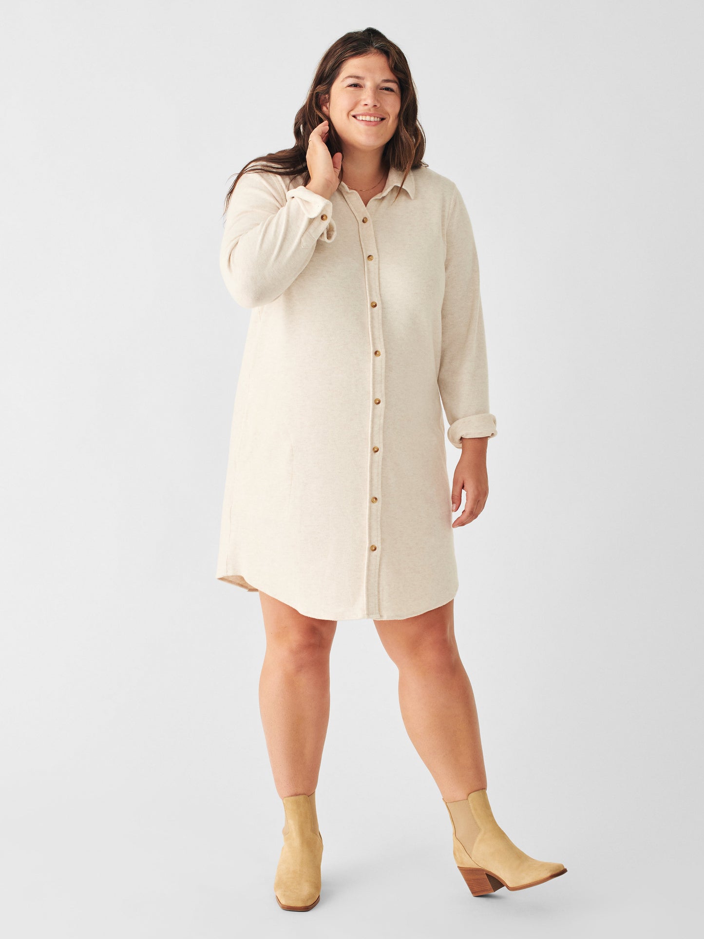Legend™ Sweater Dress  - Off White - M
