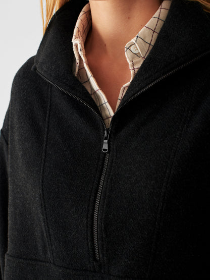 Legend™ Half Zip Sweatshirt  - Heathered Black Twill - S