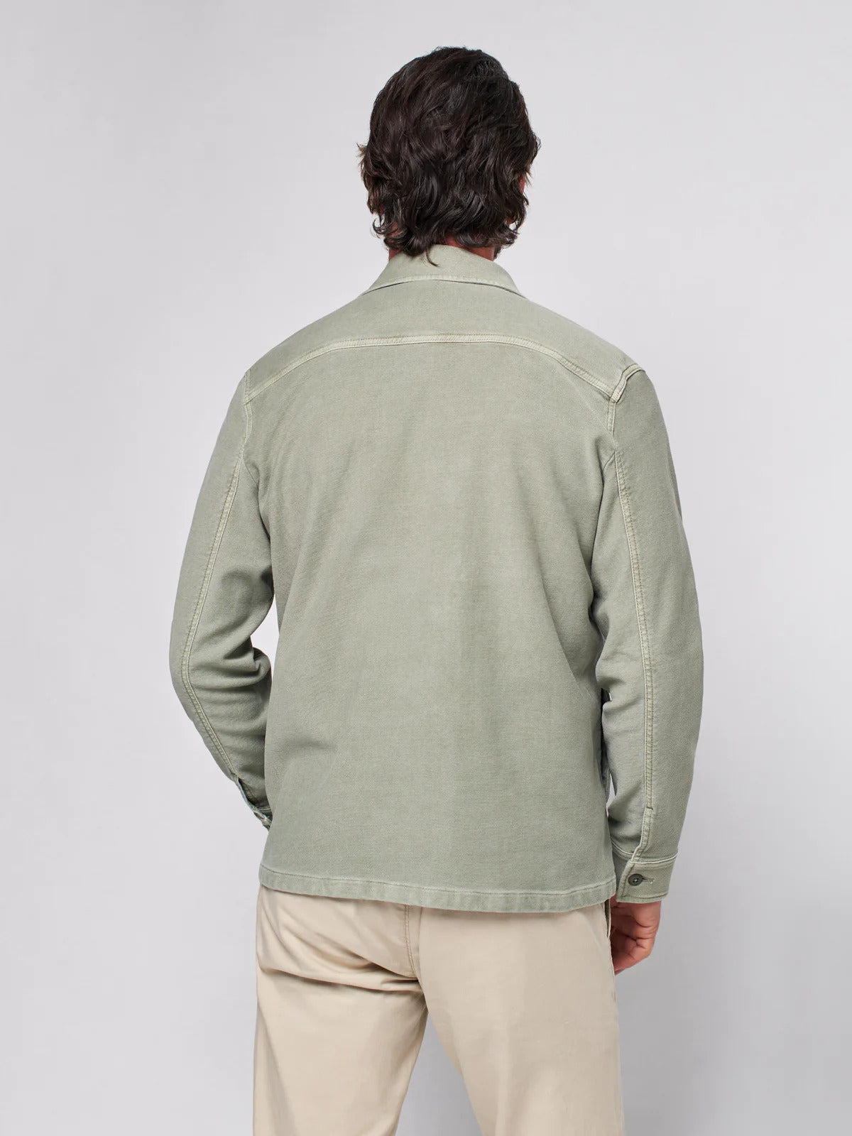 Stretch Terry™ Shirt Jacket  - Faded Olive